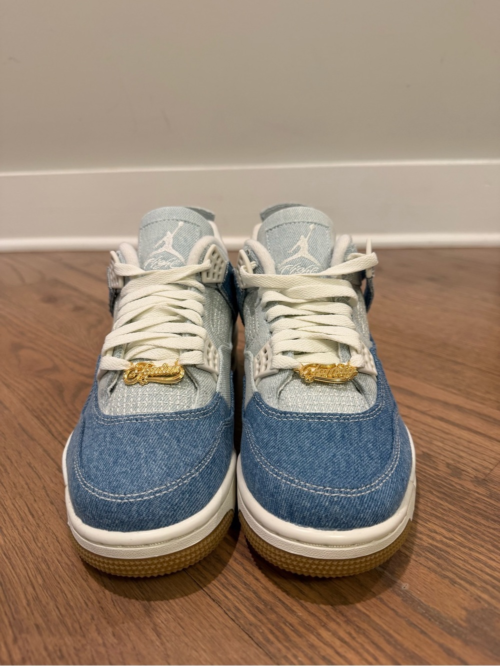 *Limited Edition* JORDAN Brand Denim Low-Top Sneakers with Gold Accent